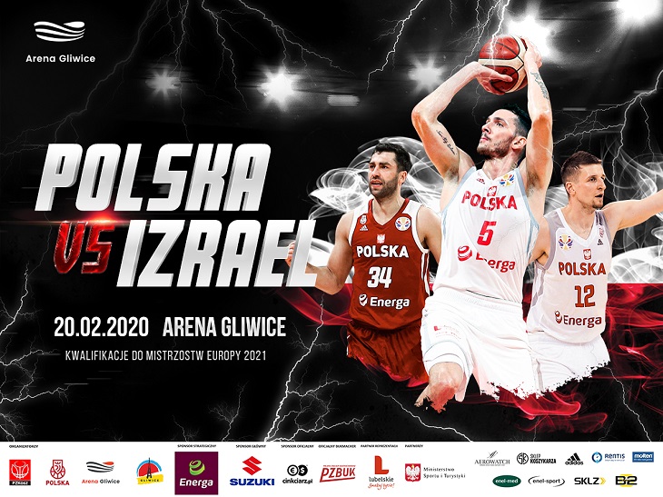 plakat zapowiadajacy mecz Polska Izrael