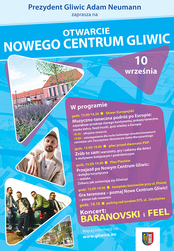 Otwarcie Nowego Centrum Gliwic plakat 2