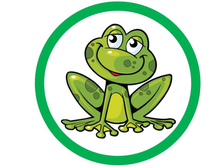 Zielona żaba - grafika