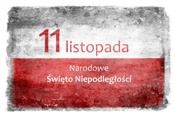 grafika 11 listopada, flaga biało czerwona