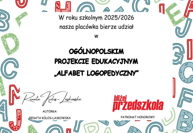 Plakat programu Alfabet logopedyczny