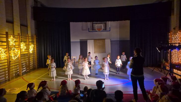 Bąbelki podczas występu na kiermaszu