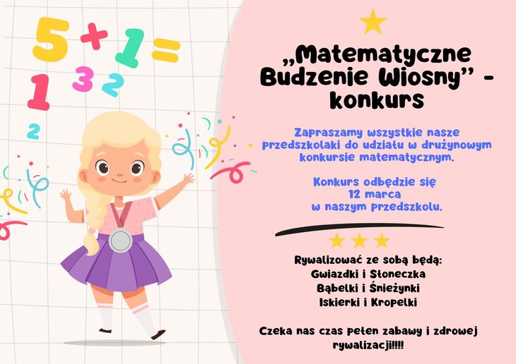 Plakat konkursu matematycznego