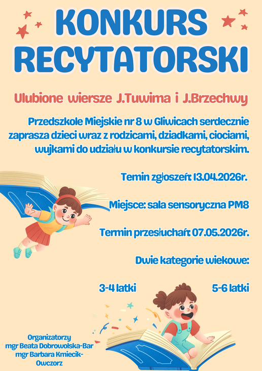 Plakat konkursu recytatorskiego